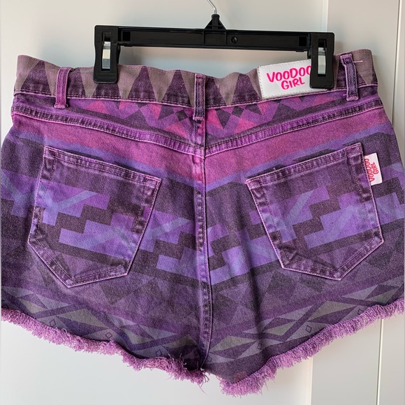 Purple Denim Cut-offs - Picture 2 of 4